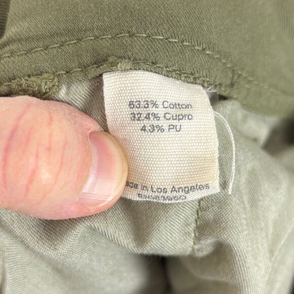 Road to Nowhere Los Angeles Green cotton/cupro high rise pants size 8 x 29" insm - Picture 8 of 9